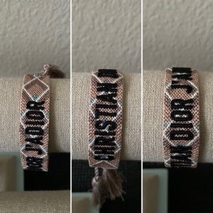 Auth & new Dior cotton woven friendship bracelet